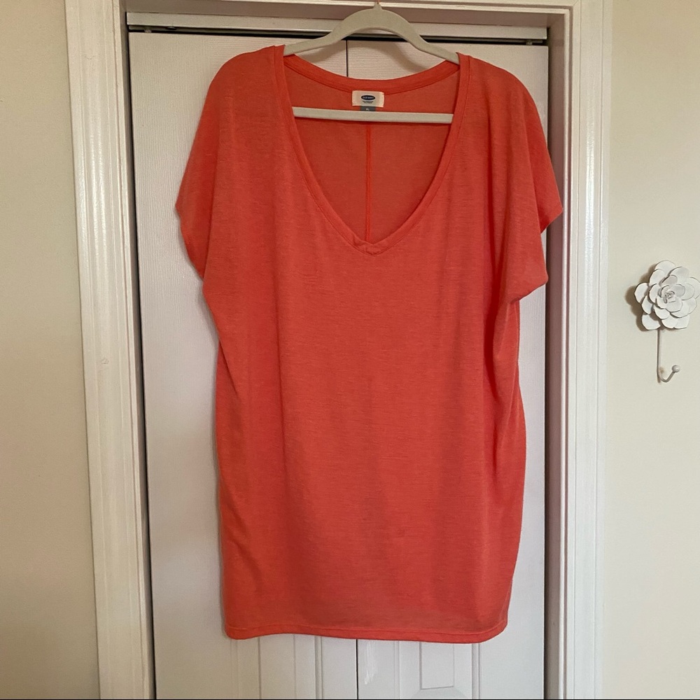Peach V-Neck Shirt
